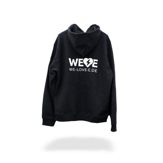 We Love E Unisex Hoodie schwarz versch. Größen